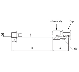 Charge Valve . Dimensions