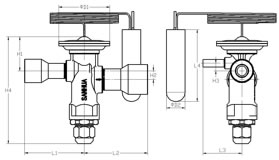 Thermal Expansion Valve RFGB Series . Dimensions