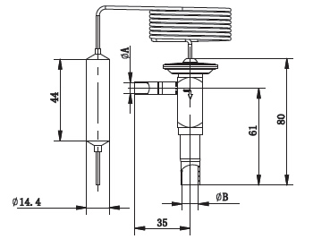 Thermal Expansion Valve RFGB Series . Dimensions