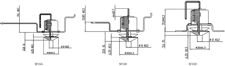 Water Valve SF10 Series . Dimensions